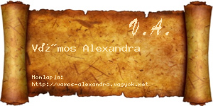 Vámos Alexandra névjegykártya