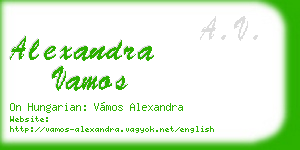 alexandra vamos business card