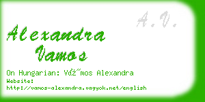 alexandra vamos business card